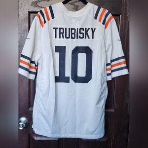 Chicago Bears Mitch Trubisky #10 Jersey Nike On Field Large White